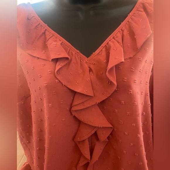 Lauren Conrad Ruffled V-Neck Sleeveless Top - Picture 3 of 4